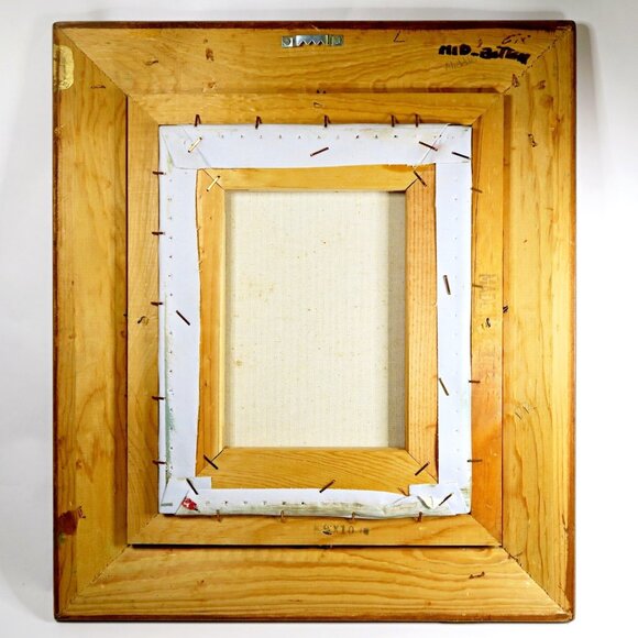 Robert Cox Signed 14x15" Framed Oil Painting Floral Still Life in Pink Vase - Picture 8 of 10